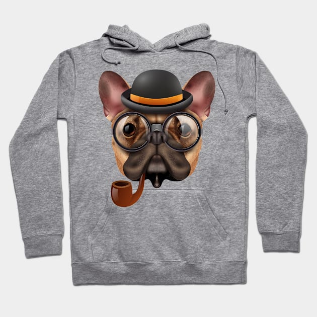 Dog Smoking Hoodie by Mako Design 